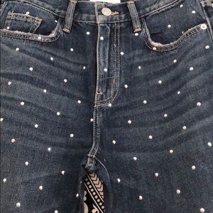 CURRENT ELLIOT SILVER STUDDED JEANS